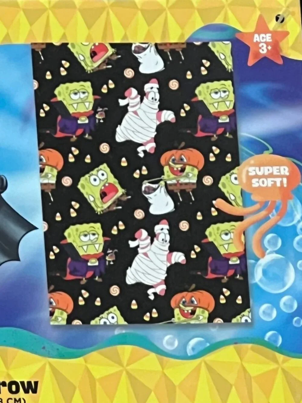Nickelodeon SPONGEBOB SQUAREPANTS HALLOWEEN Throw Blanket 50x70 Black Mummy 2026